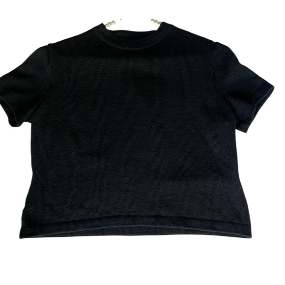 St. John Basics Black Knit Top - Picture 1 of 10